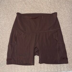 Gymshark Walnut Mauve Legacy logo tight shorts
